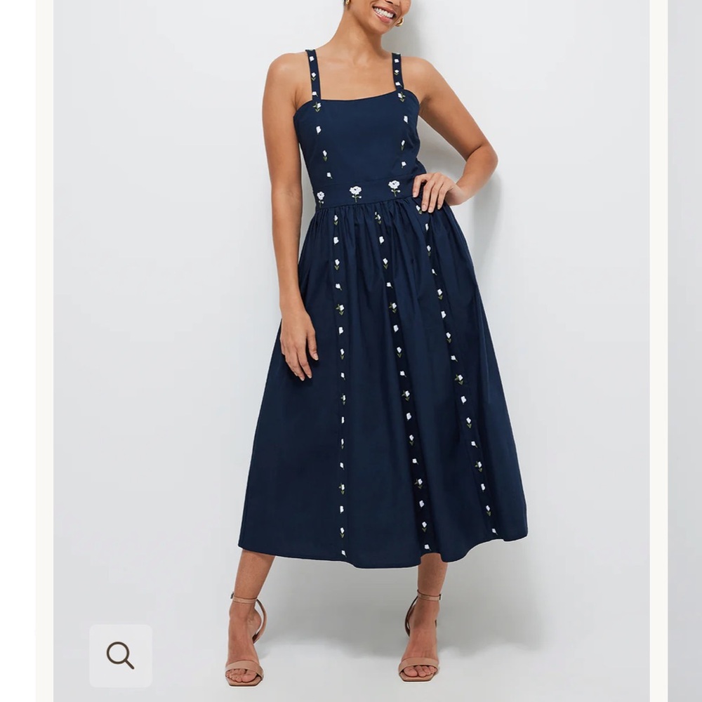 Fanm Mon Hulya Dress Indigo Blue NWT Size Small **FLAWED**